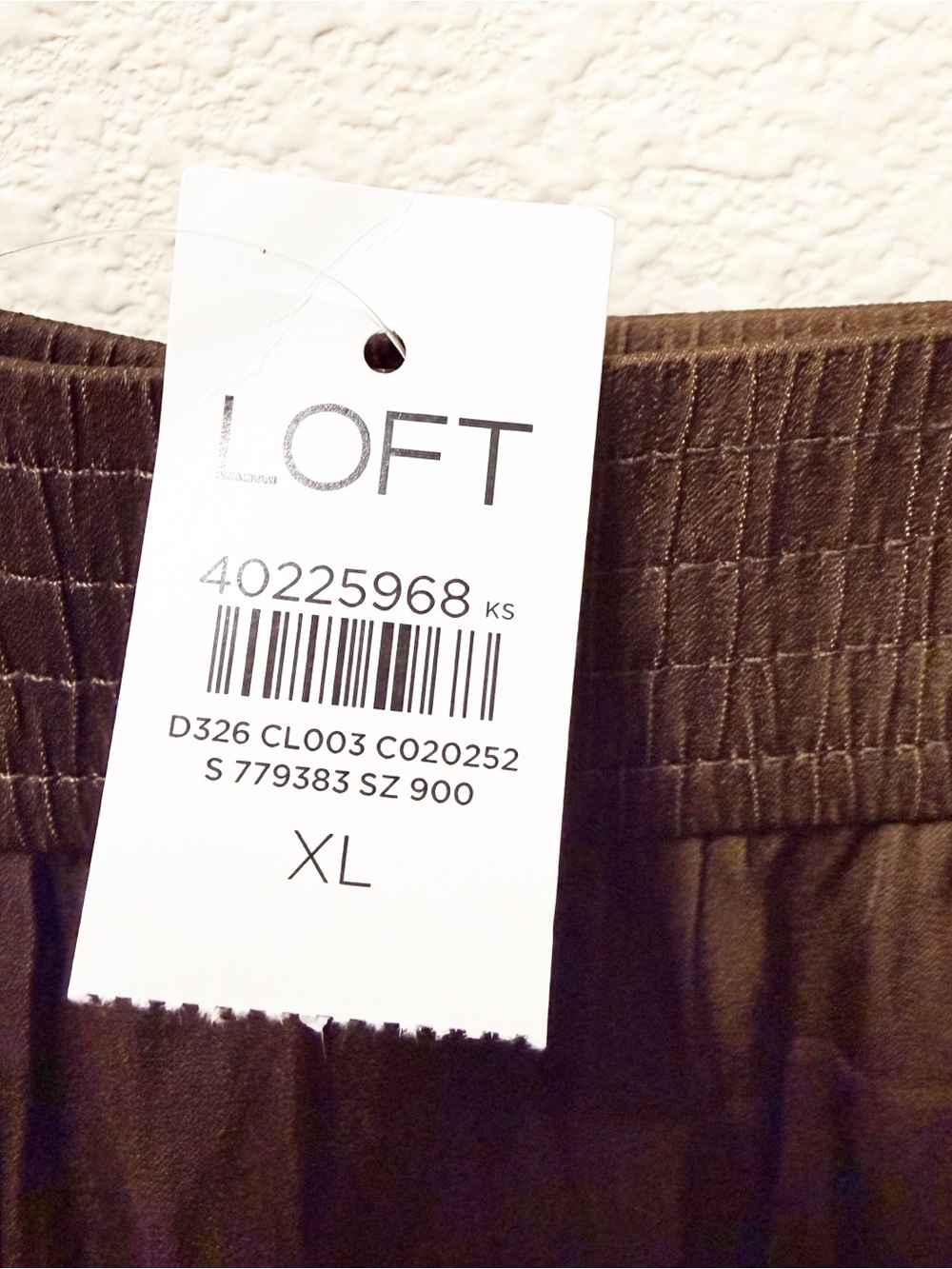 NEW Loft Pull On Wide Leg Pants Brown XL Regular NWT - Picture 3 of 7
